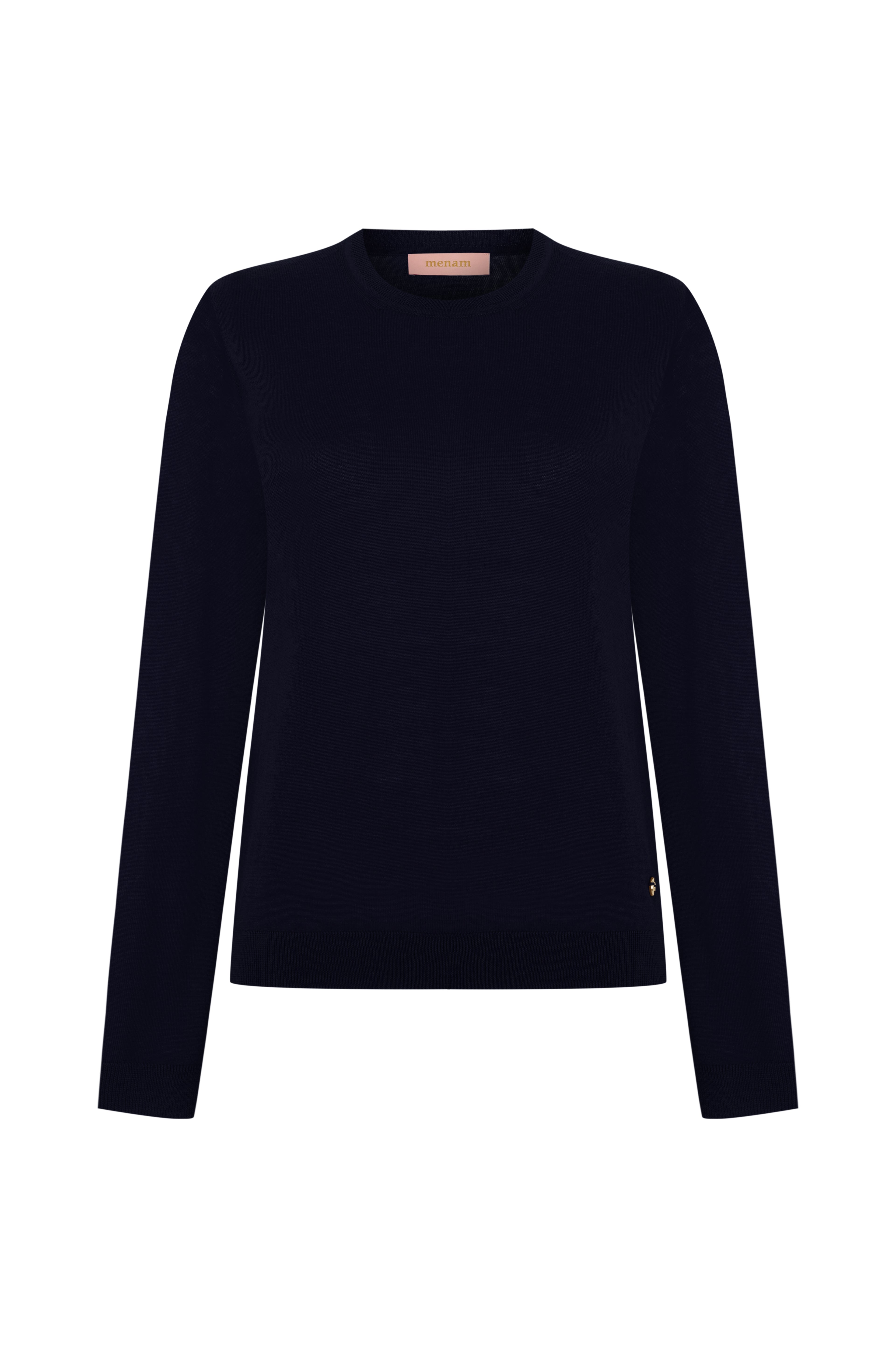 Lacivert Yün Bisiklet Yaka Triko Kazak