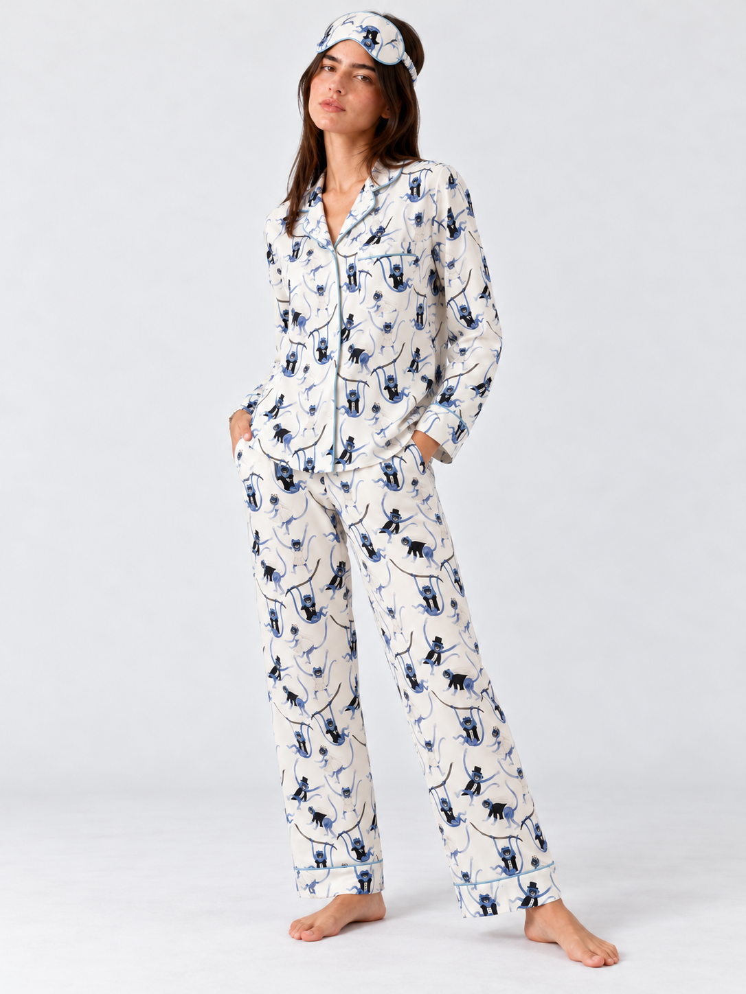 Monkey Wedding Uzun Pijama Takımı