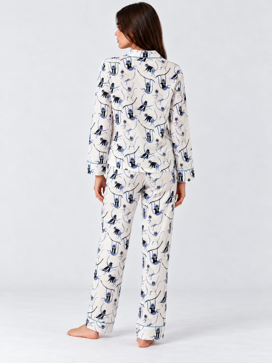 Monkey Wedding Uzun Pijama Takımı