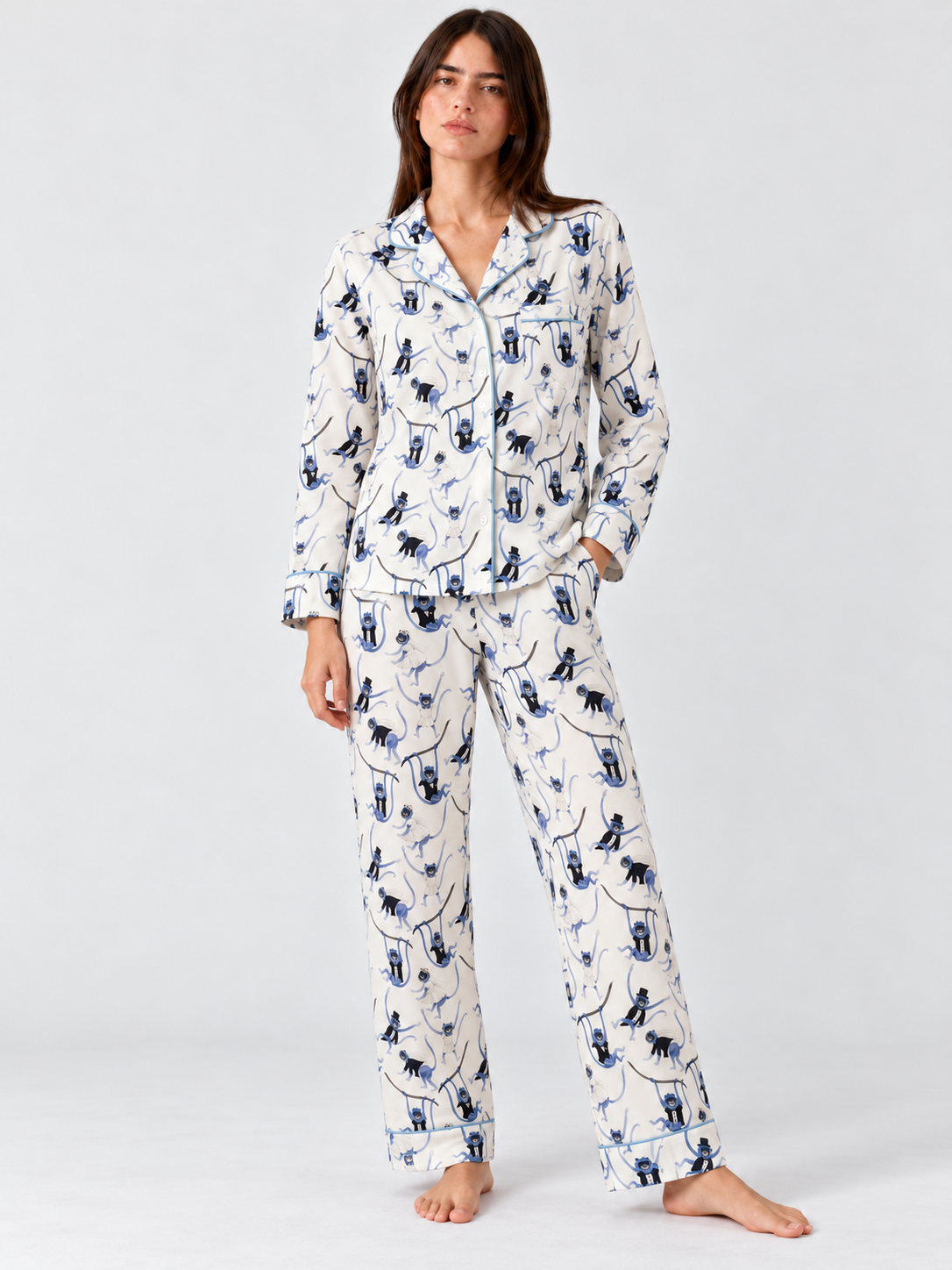 Monkey Wedding Uzun Pijama Takımı