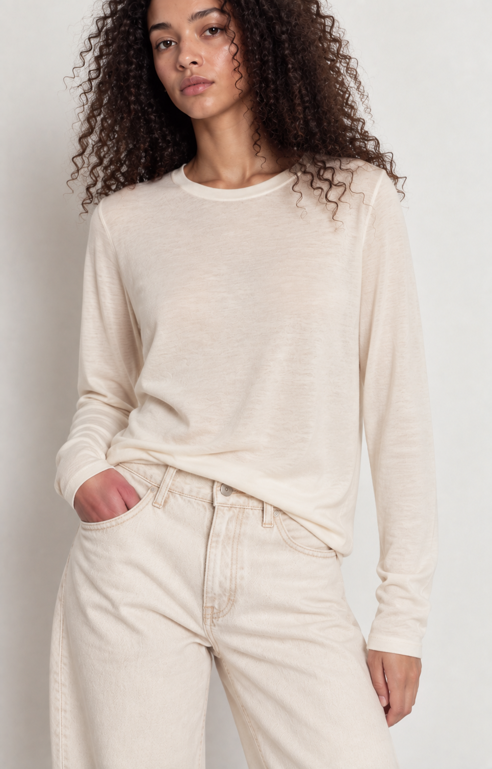 Ekru Extra Fine Merino Yünü Triko