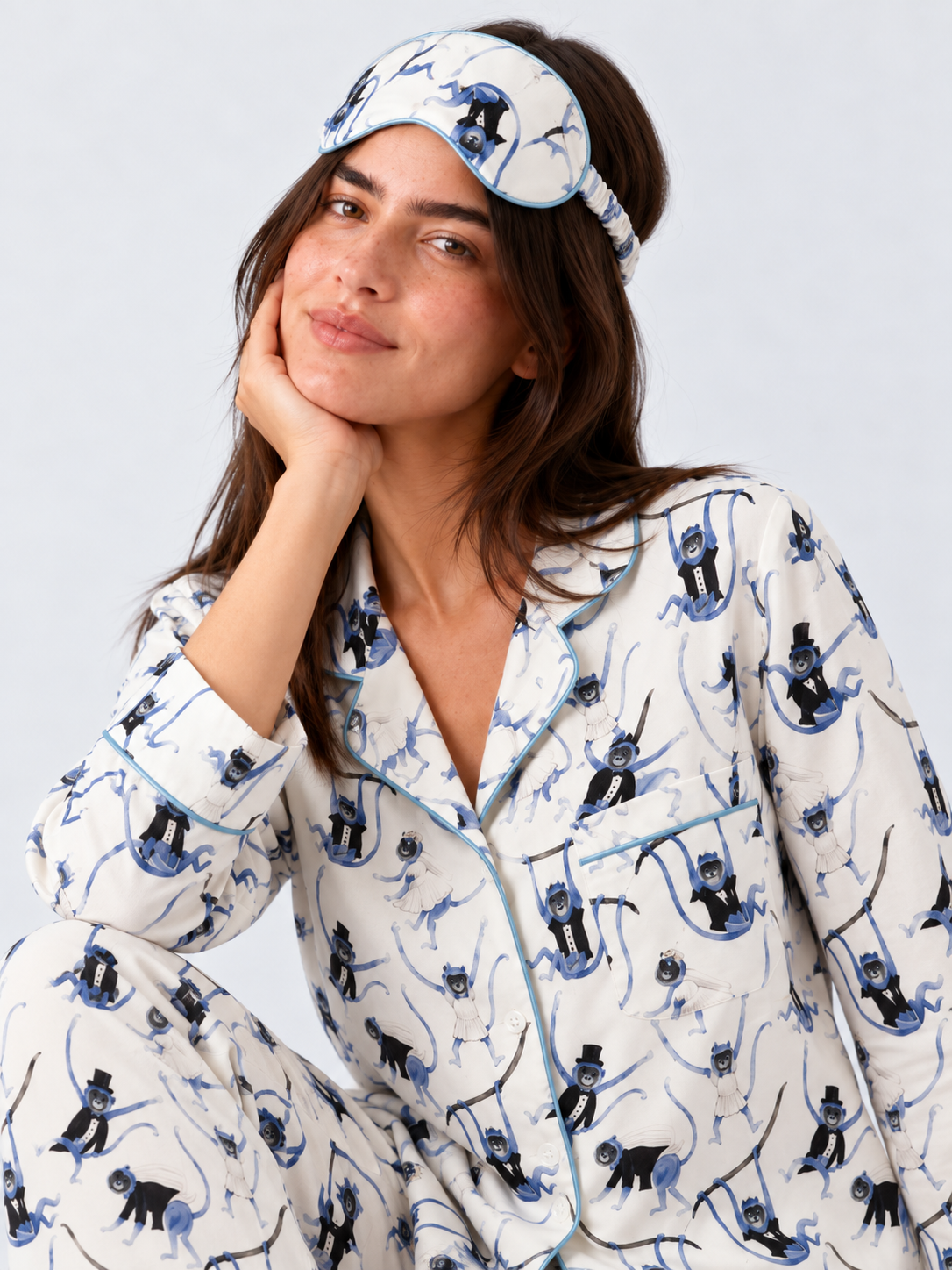 Monkey Wedding Uzun Pijama Takımı