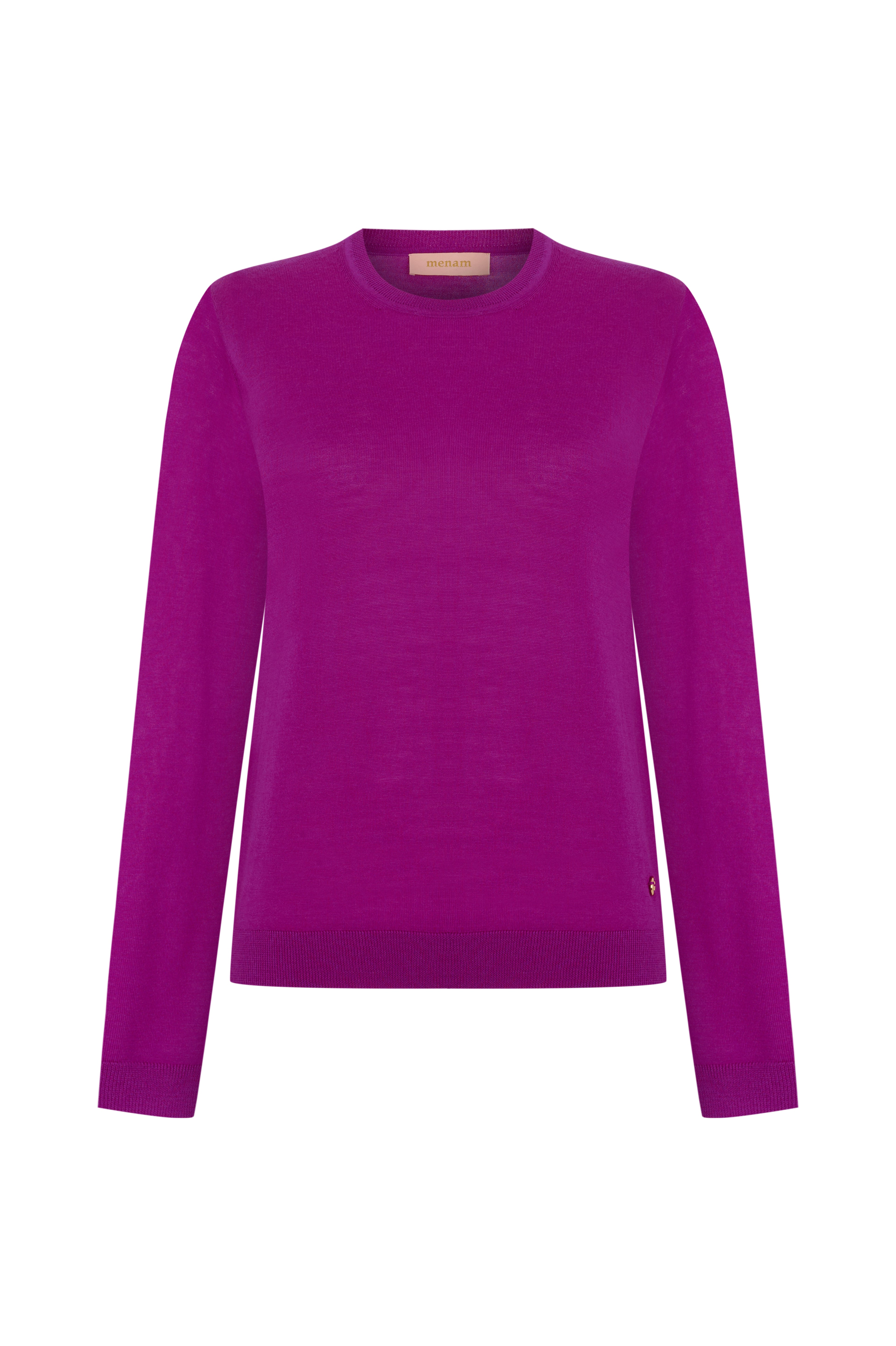 Pembe Yün Bisiklet Yaka Triko Kazak