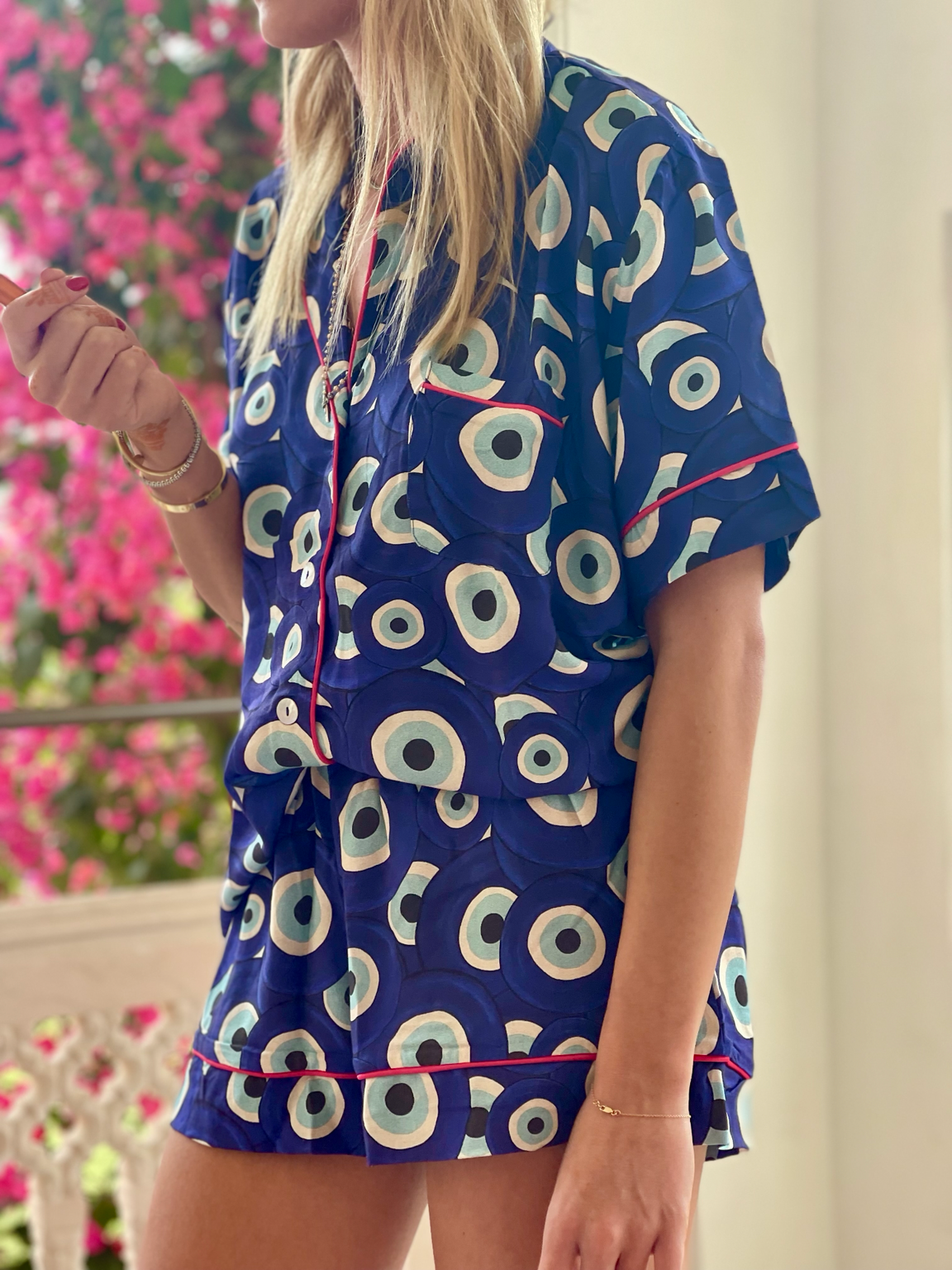 Evil Eye Şortlu Pijama Takımı