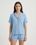 Lizbon Mavi Pijama Takımı