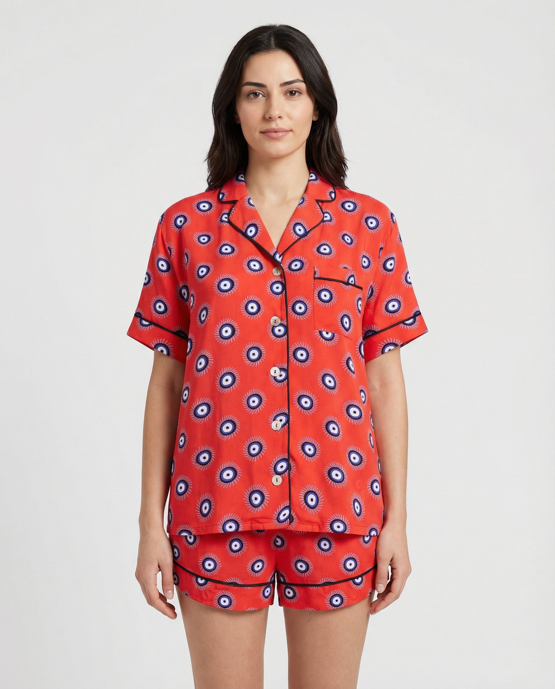 Red Evil Eye Pijama Takımı