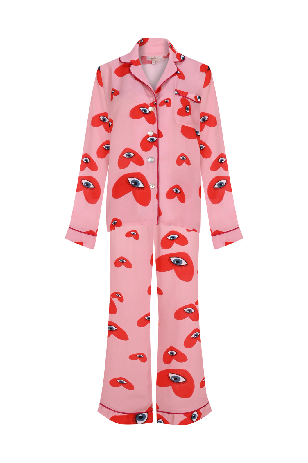 Pink Amour Uzun Pijama Takımı