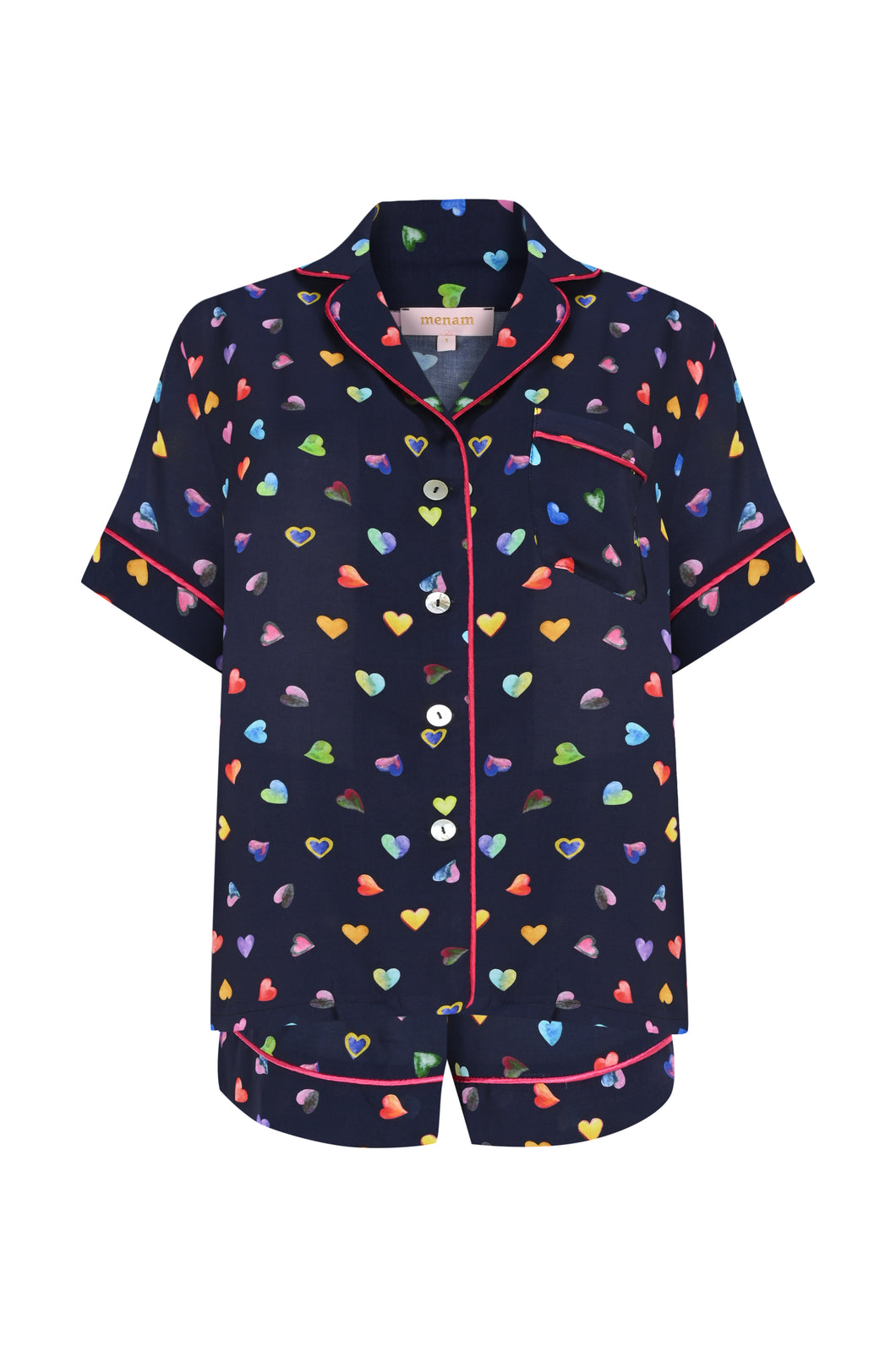 Navy Hearts Pijama Takımı