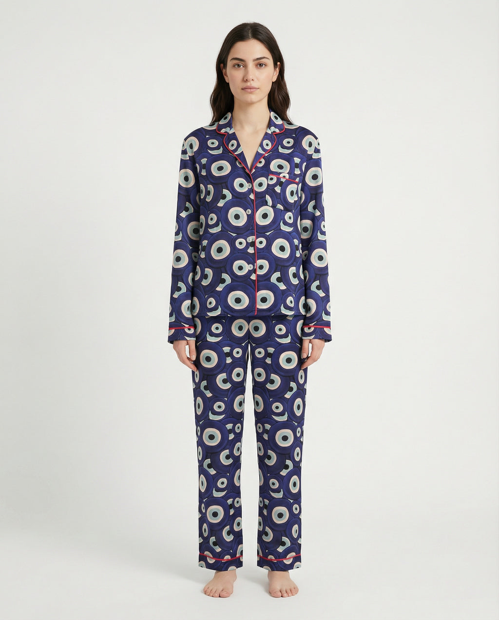 Evil Eye Uzun Pijama Takımı