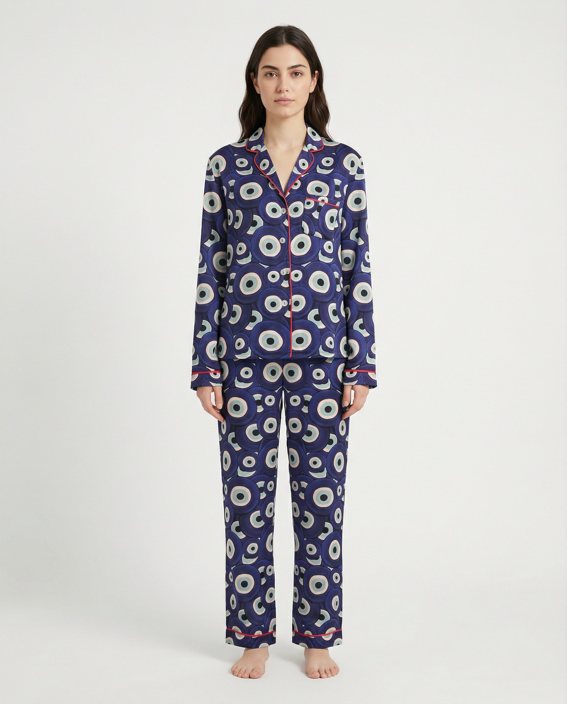 Evil Eye Uzun Pijama Takımı