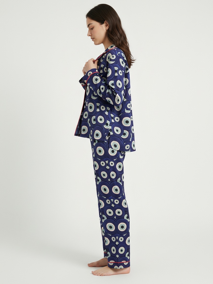 Evil Eye Uzun Pijama Takımı