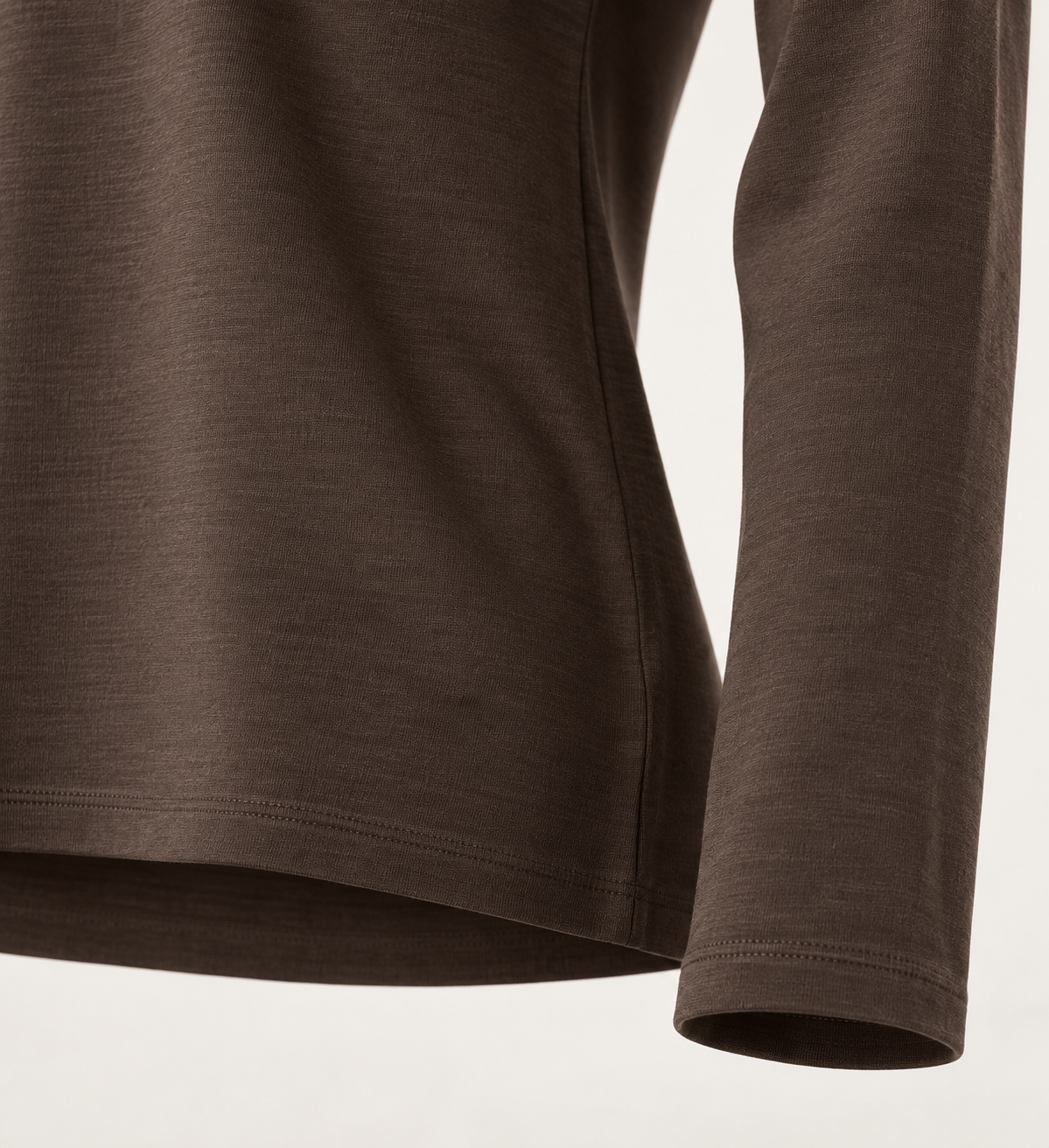 Kahverengi Extra Fine Merino Yünü Triko