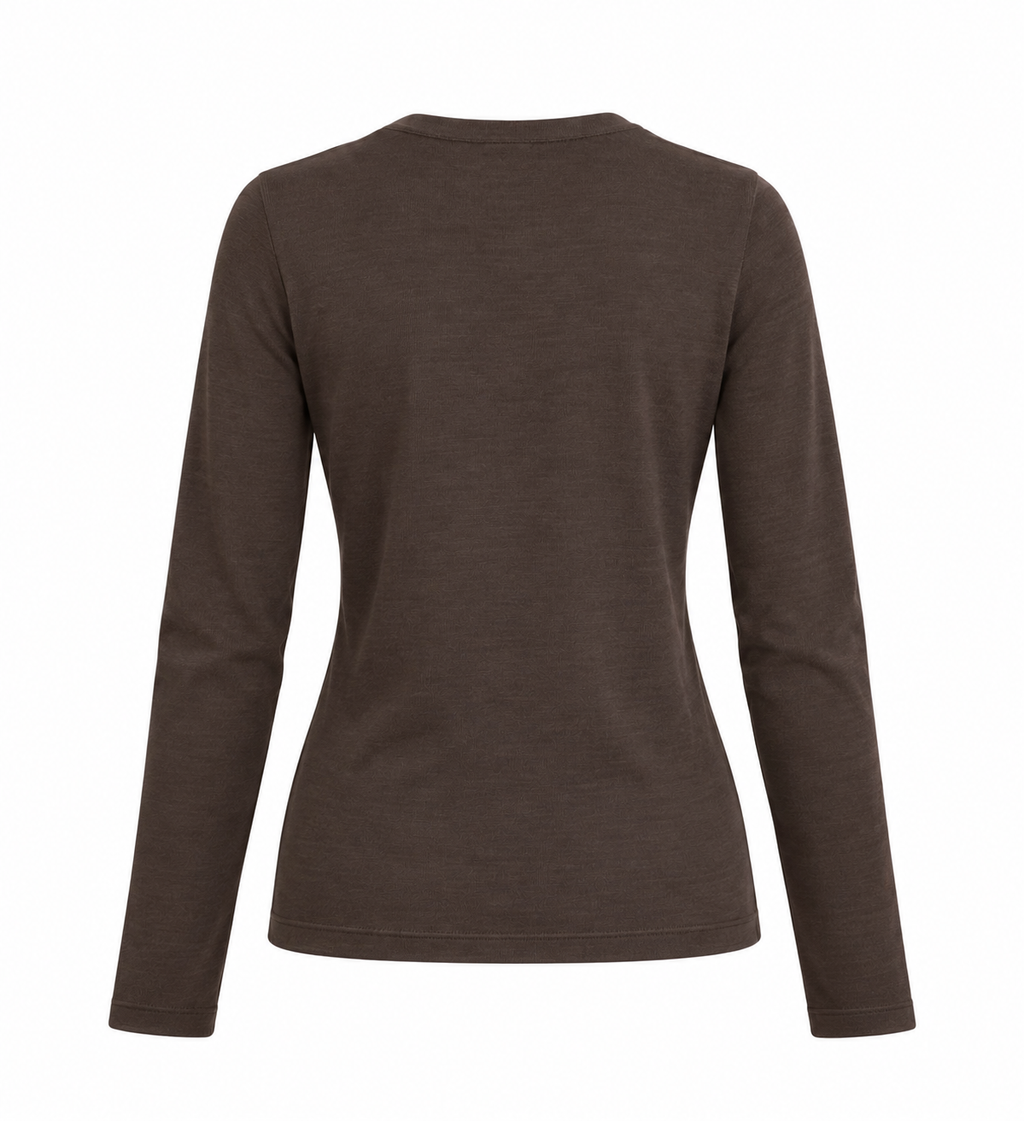 Kahverengi Extra Fine Merino Yünü Triko