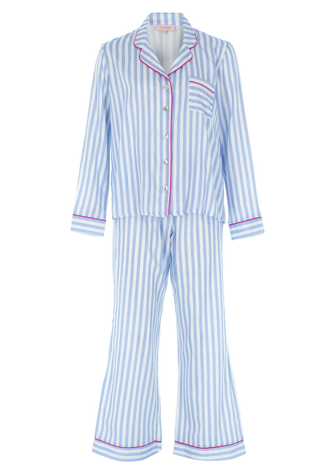 Bubble Blue Uzun Pijama Takımı