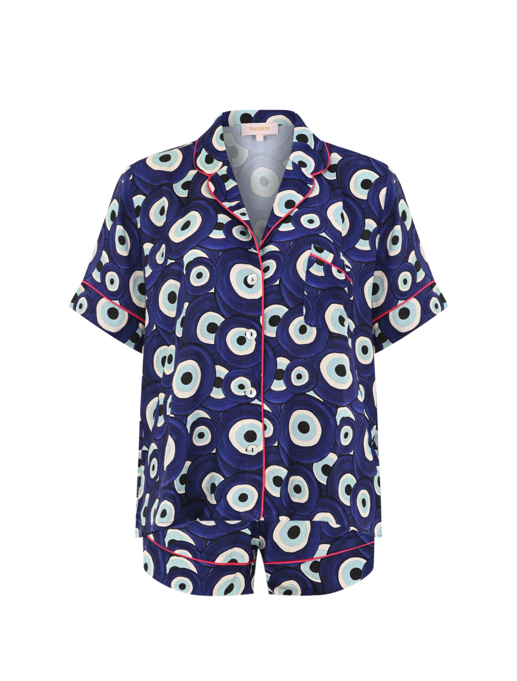 Evil Eye Viskon Şortlu Pijama Takımı