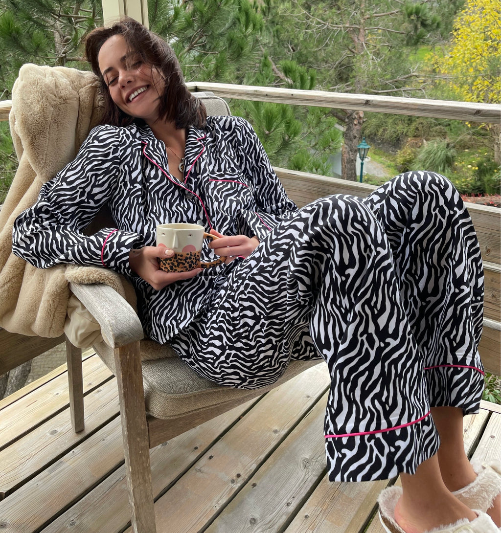 Zebra Uzun Pijama Takımı